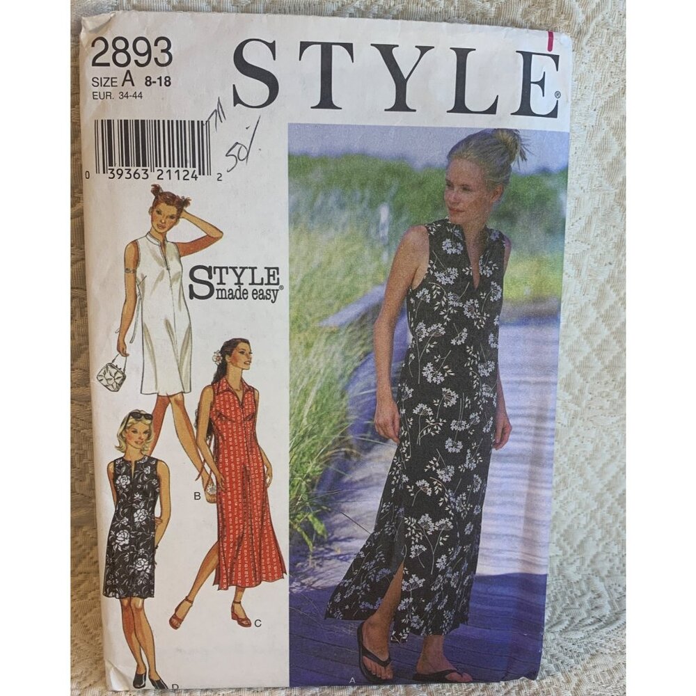 Style Misses Dress Sewing Pattern Size 8 10 12 14 16 18 2893 - uncut